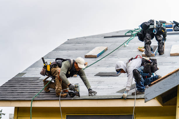 Professional Gutter Installation technician working in Anatone, WA